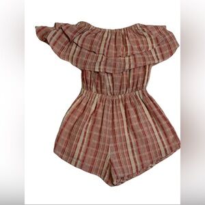 Laju Striped Off The Shoulder Romper SZ XS